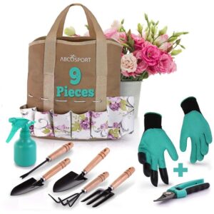 Garden Tools Set - 9 Piece Gardening Kit