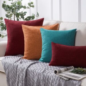 Phantoscope Textural Faux Linen Series Decorative Throw Pillow, 12" x 20", Light Purple, 1 Pack