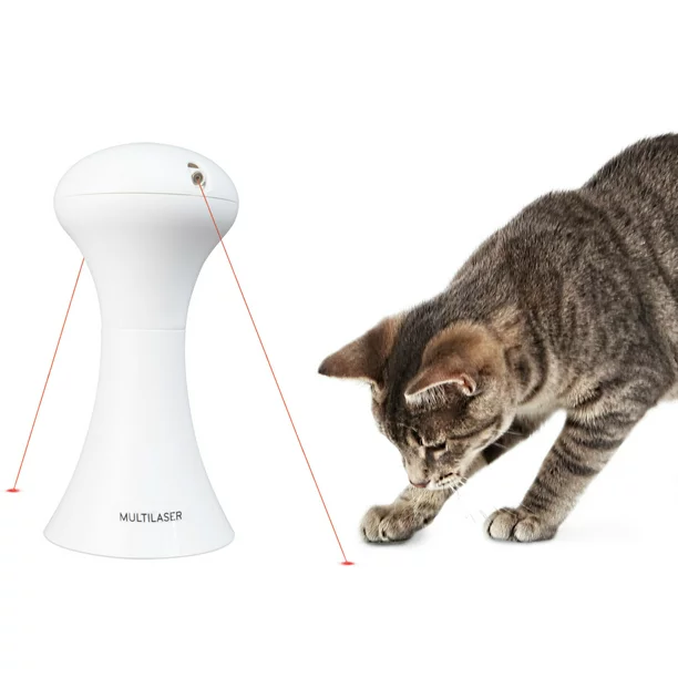 Premier Pet Automatic Multi-Laser Cat Toy - Interactive, Rotating Lasers