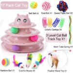 Suhaco 17 Pack Cat Toy Set Interactive Cat Toys Funny Roller Toy Exercise Pet
