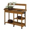 Deluxe Potting Bench, Light Oak