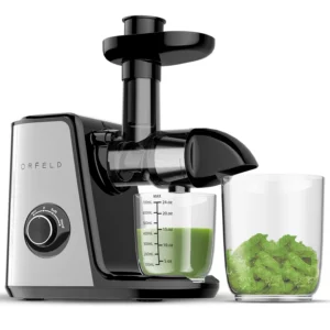 Cold Press Juicer, ORFELD Slow Masticating Juicer Extractor Easy to Clean, Reverse Function, for Vegetable and Fruit