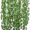 Coolmade 84ft 12 Strands Artificial Flowers, Silk Fake Ivy Leaves