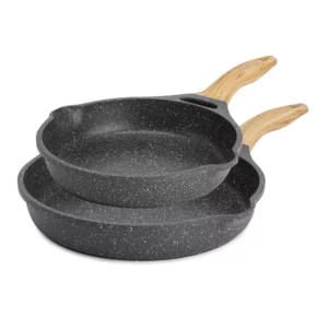 The Pioneer Woman Charcoal Speckle 2-Piece Prairie Signature Cast Aluminum