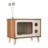 Vibrant Life Purr-View Retro TV Cat Condo with Jute Scratching Pad & Washable Mat