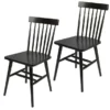 Better Homes & Gardens Gerald Classic Black Wood Dining Chairs, Set of 2