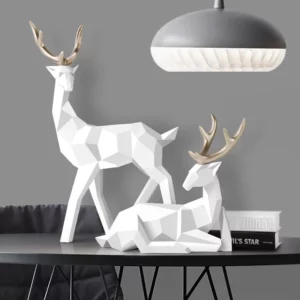 Deer Statue Family Deers Figurines Resin Sculpture
